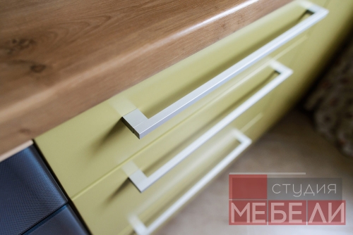 Оливковая кухня из МДФ