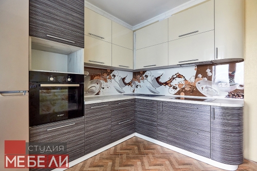 Теплая «кофейная» кухня