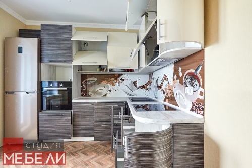 Теплая «кофейная» кухня