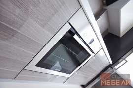 Современная угловая кухня из пластика