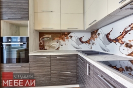 Теплая «кофейная» кухня