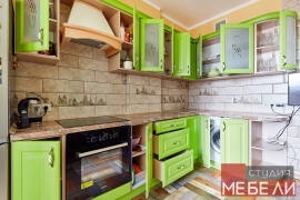 Салатовая кухня из МДФ