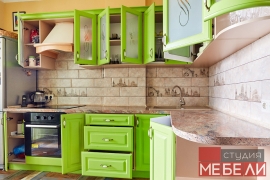 Салатовая кухня из МДФ