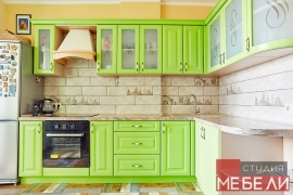 Салатовая кухня из МДФ